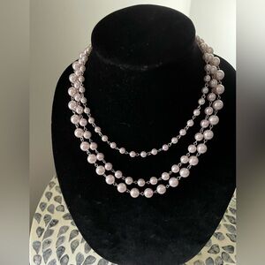 Elegant Faux Pearl Layered Necklace